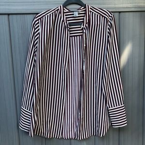 Striped button down